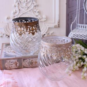 SALE30%OFF) フラワーベース ガラスベース 花瓶 アンティーク風