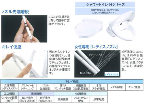 CW-H41-BW1｜LIXIL洗浄便座 シャワートイレ Hシリーズ[H41][貯湯式]