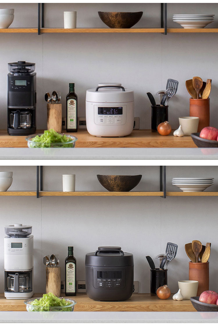 siroca シロカ 電気圧力鍋 5L おうちシェフ PRO L グレー ブラウン