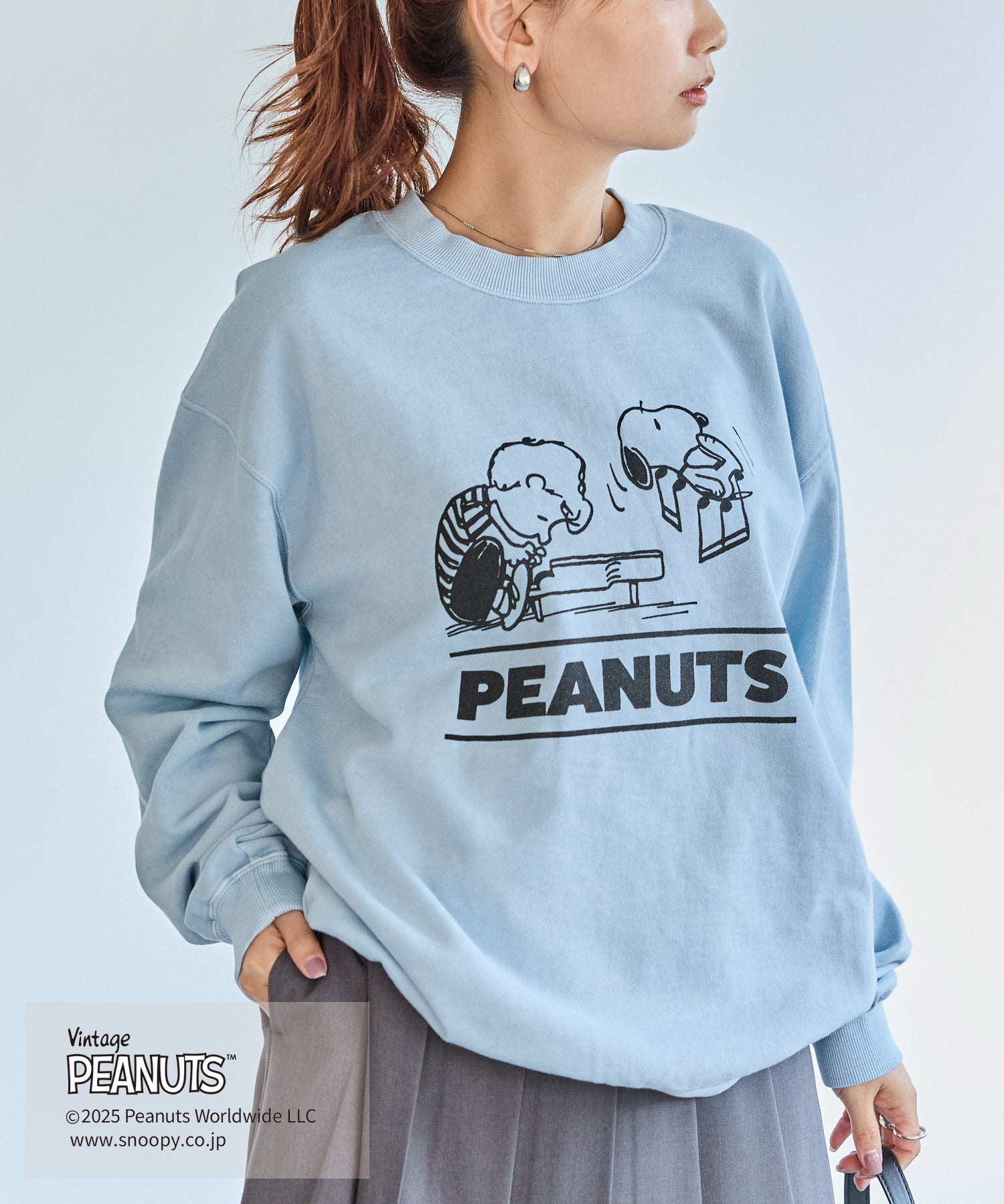 PEANUTS / SNOOPY】別注 music sweat スヌーピーロゴスウェット | ラビ