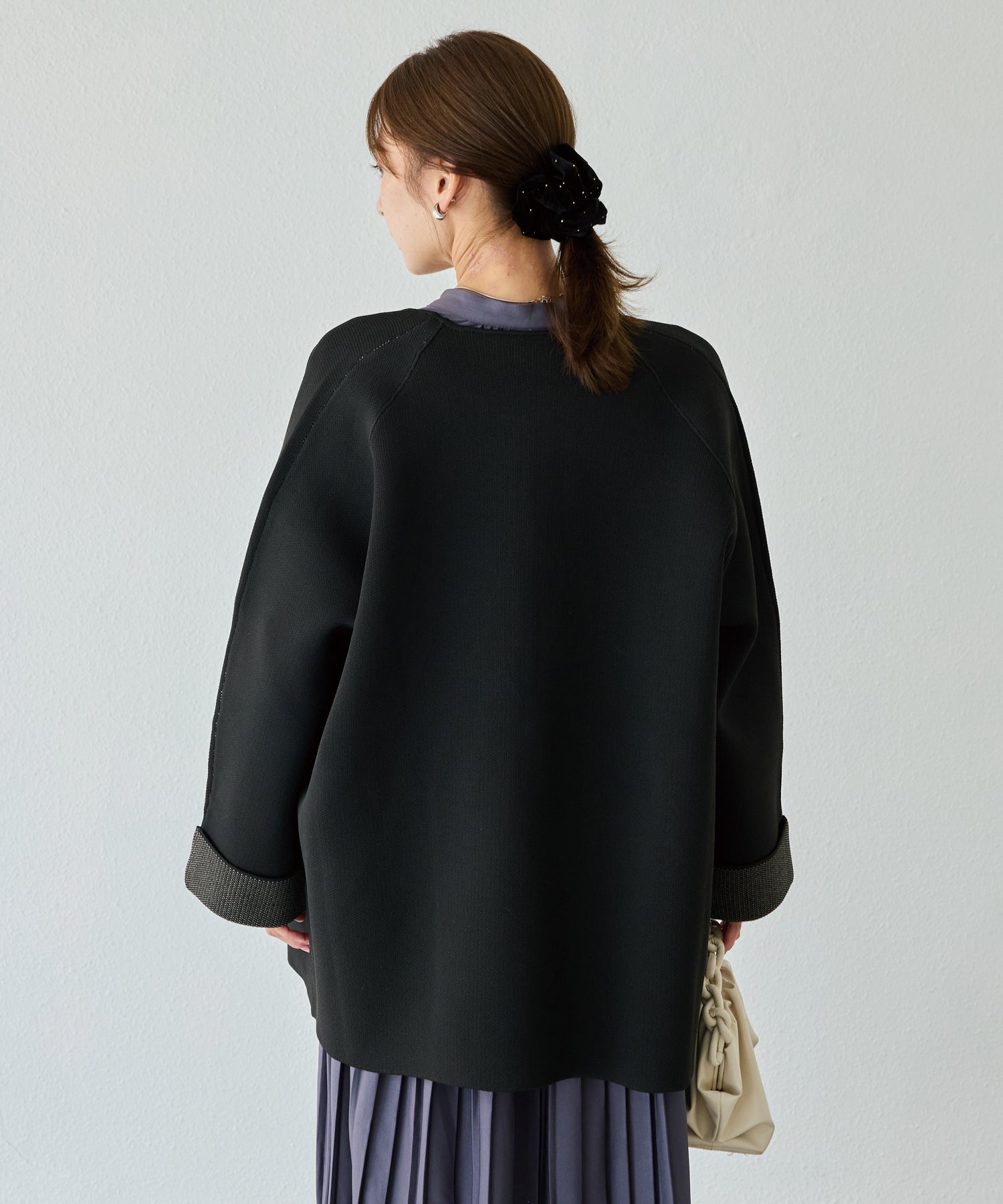 洗える】ダブルジップノーカラージャケット | ラビアンジェ-⼤きい