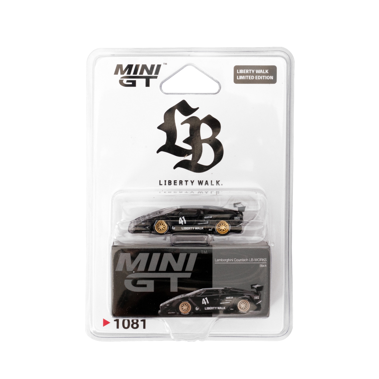 MINI GT 1/64 Lamborghini Countach LB-WORKS Black / LB Blister