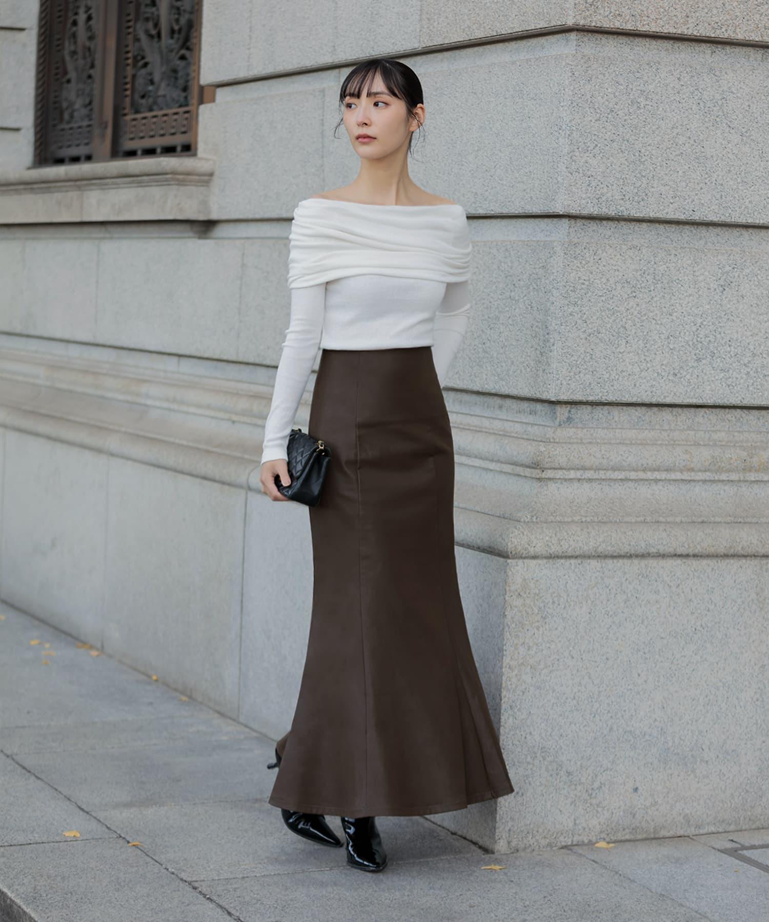 当日発送】オフショルダーニットトップス