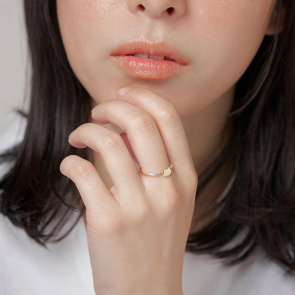 受注生産】K10 ネコ シルエットリング ｜ 15-0810 – L&Co.