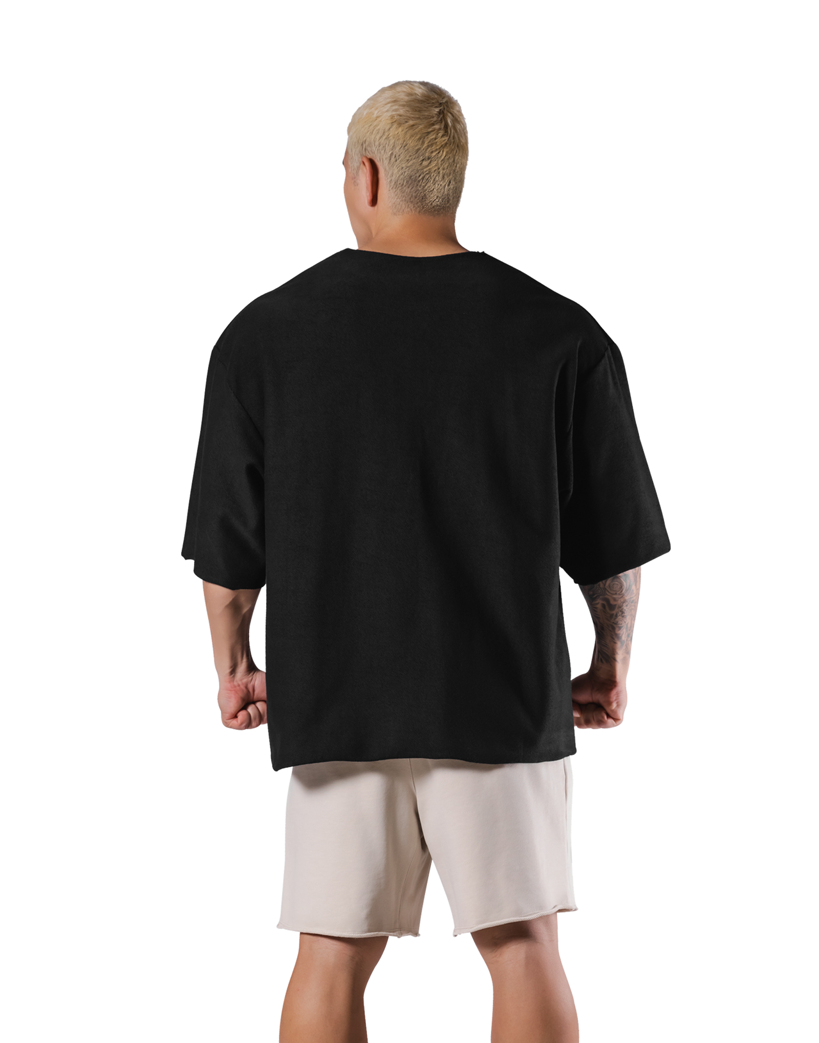 Knit Like Loose Sweat T-Shirt - Black – LÝFT