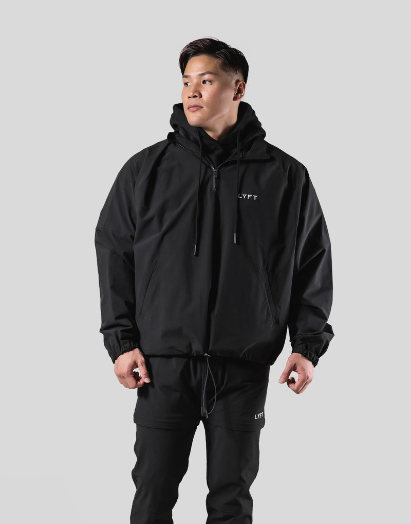 Back Message Half Zip Track Jacket - Black – LÝFT