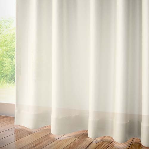 オーダー】防炎 無地の形状記憶付レース SC17212(アイボリー) | レース