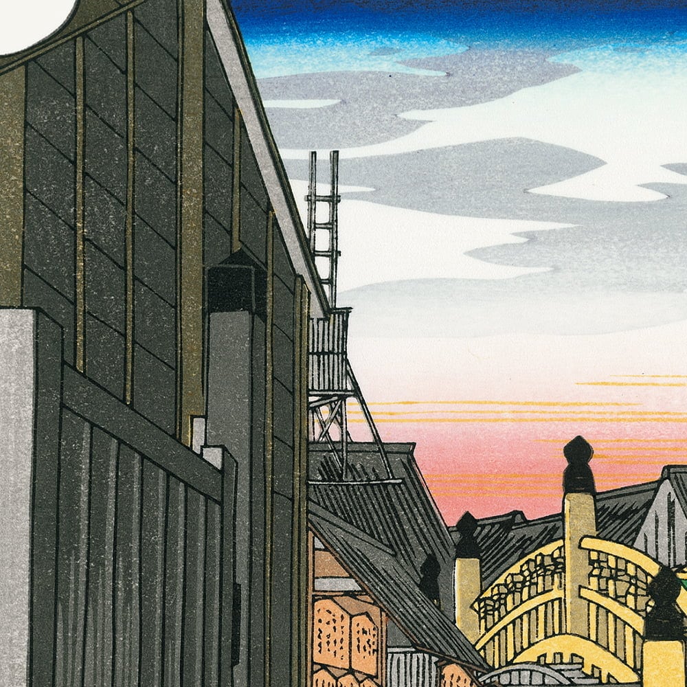 歌川広重「東海道五十三次 日本橋 朝之景」浮世絵木版画｜浮世絵工房