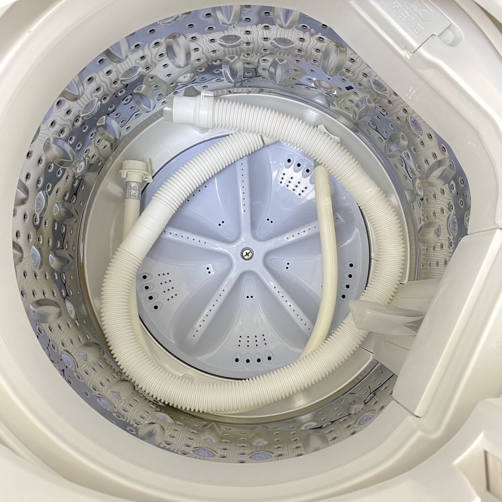 中古 4.5kg 全自動洗濯機 送風乾燥機能搭載 シャープ ES-G4E6-KW 2018