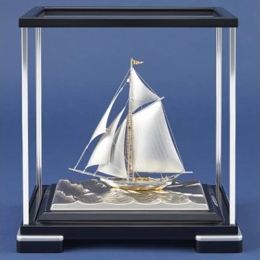 武比古 銀製 ヨット 1本マスト 4号 ソリッドケース | 銀製品,武比古