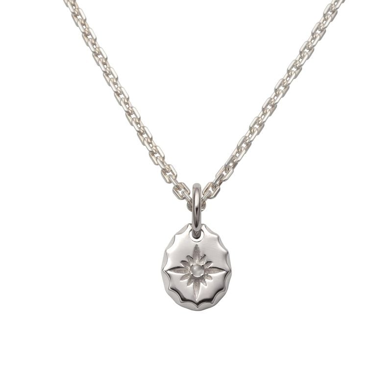 6月誕生石ムーンストーン ティアドロップ ペンダント/サンシンボル