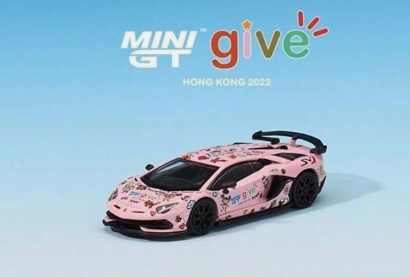 Mini GT Lamborghini Aventador SVJ Give Hong Kong 2022 #460