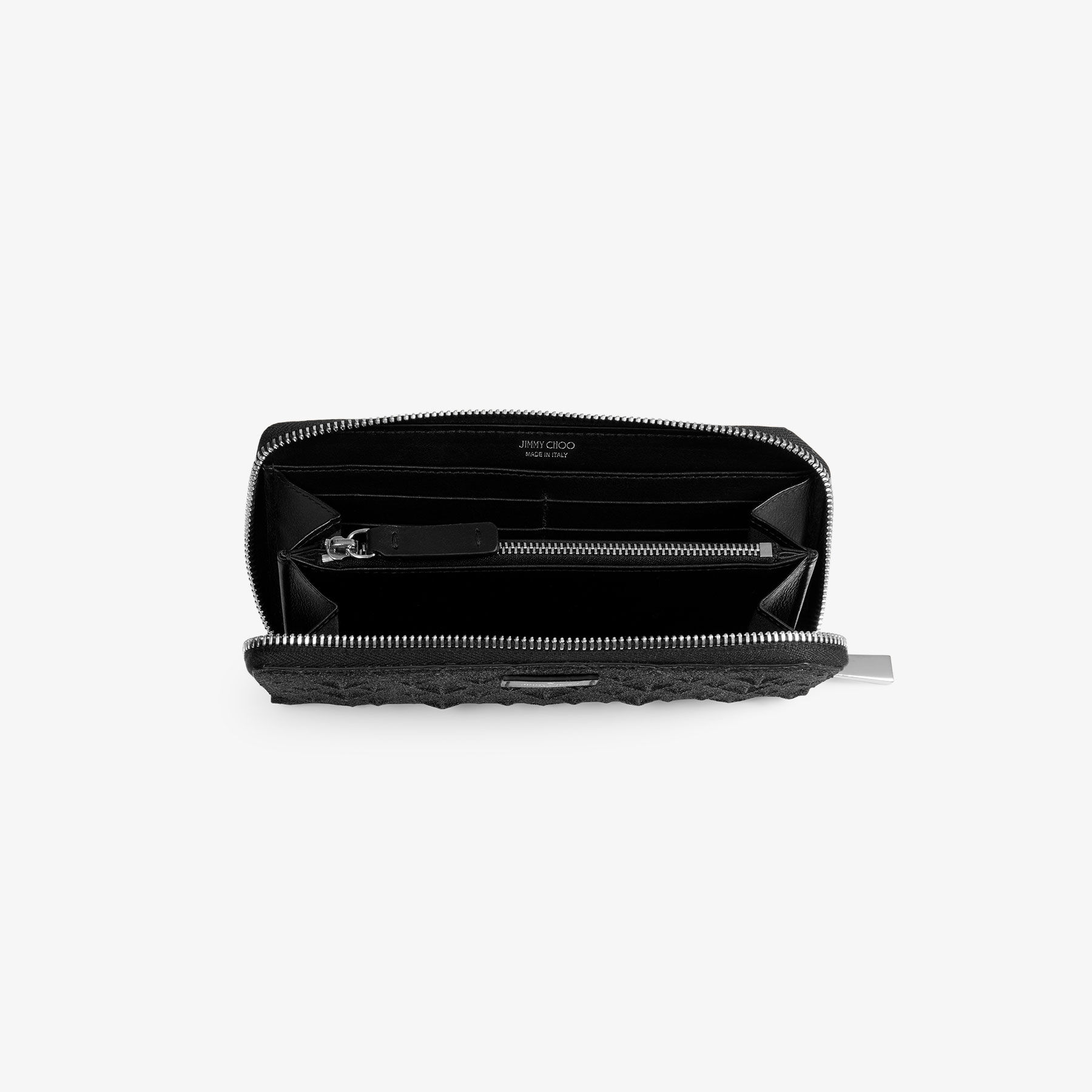 カーナビー / S | ブラック グリッターレザー・ウォレット | ジミー チュウ