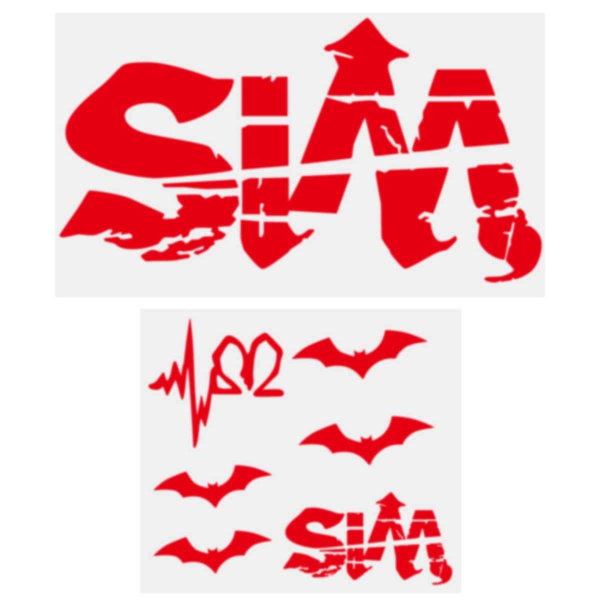 Amazon.co.jp: SiM ステッカーセット (赤) : 家電＆カメラ