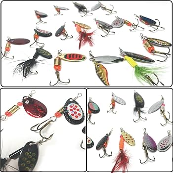 Amazon | スピナー ルアー 16個セット ルアーフィッシング 釣り ケース