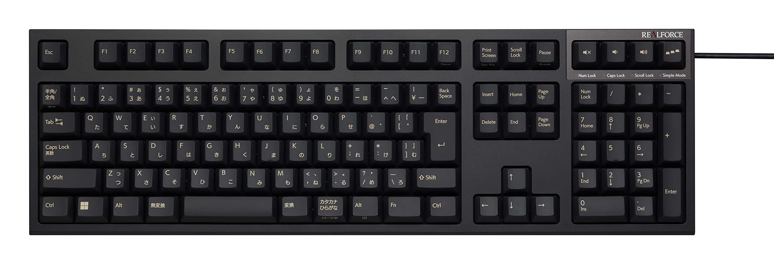 Amazon.co.jp: REALFORCE R3S キーボード 標準スイッチ 有線 フル 45g