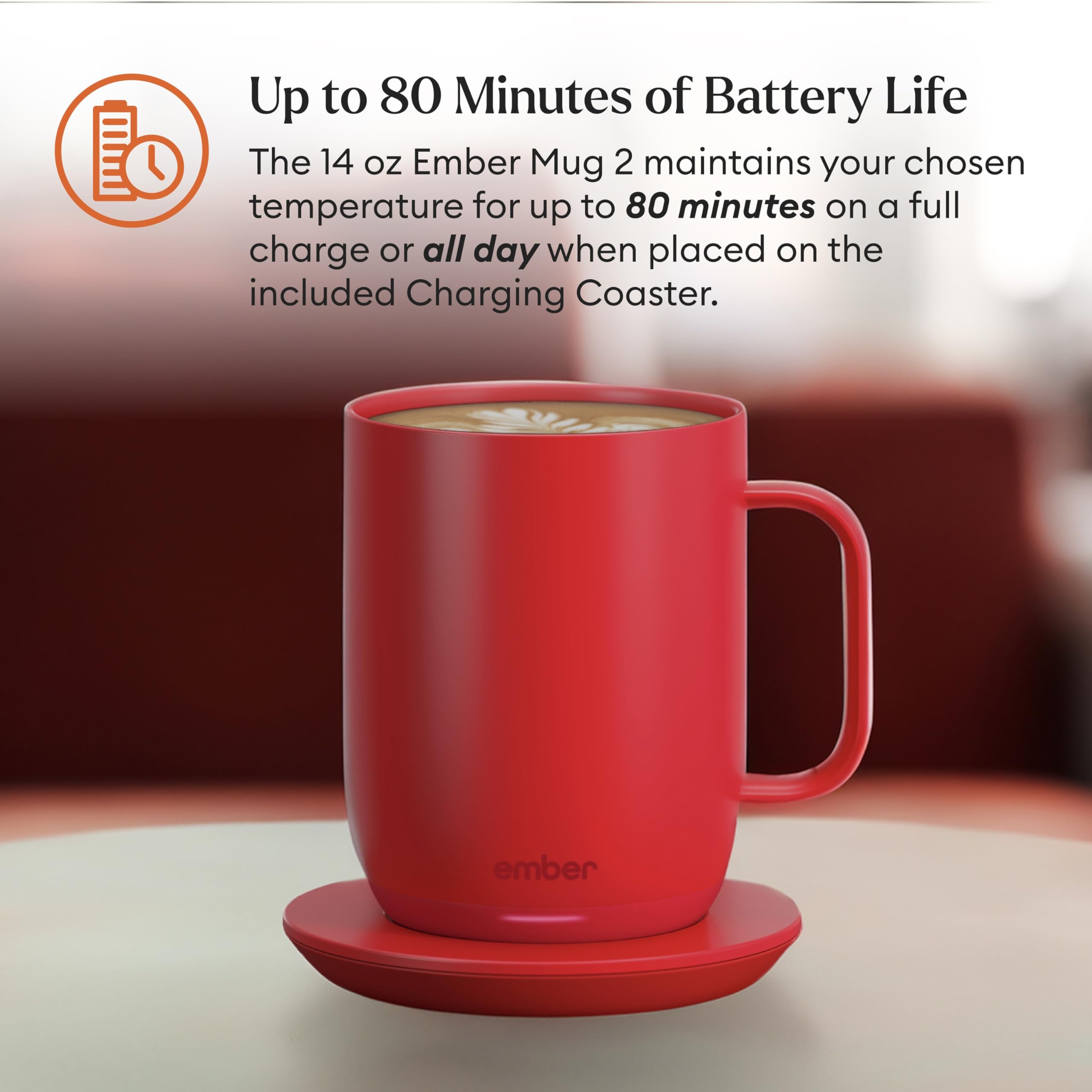 Amazon.co.jp: Ember 温度制御スマートマグ2、14オンス、アプリ制御