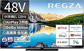 Amazon | REGZA テレビ 48インチ 4K 有機ELテレビ 48X8900L 4K
