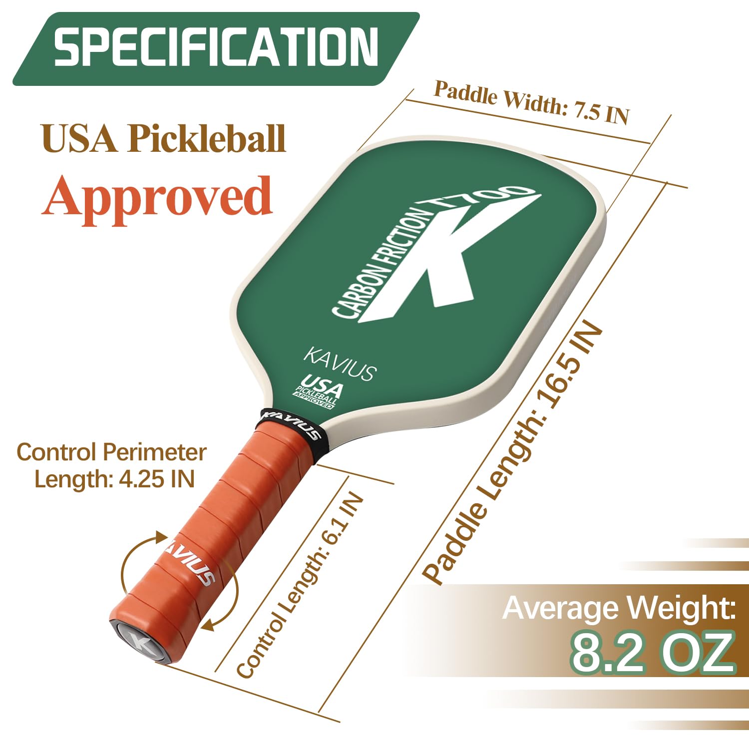 Amazon | Pro ピックルボールパドル カーボンファイバー、16mm USAPA