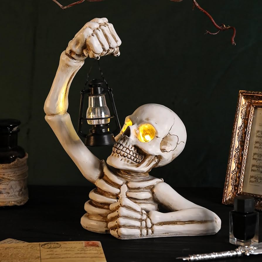 Amazon.com: Afirst Halloween Skeleton Figurine Lights 12