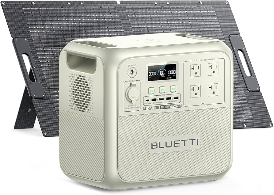 Amazon.co.jp: BLUETTI ポータブル電源 ソーラーパネルセット AORA 100