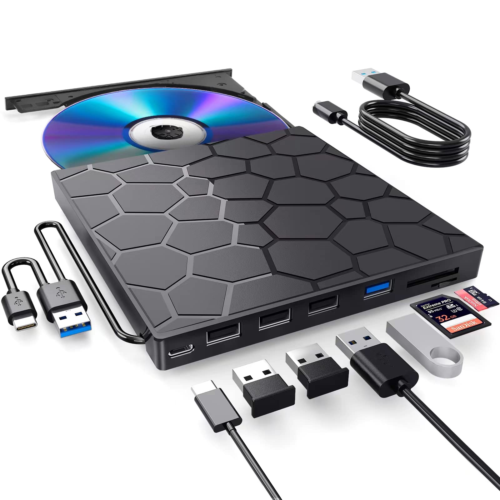 Amazon.com: BPAKDU External CD/DVD Drive for Laptop, DVD Player