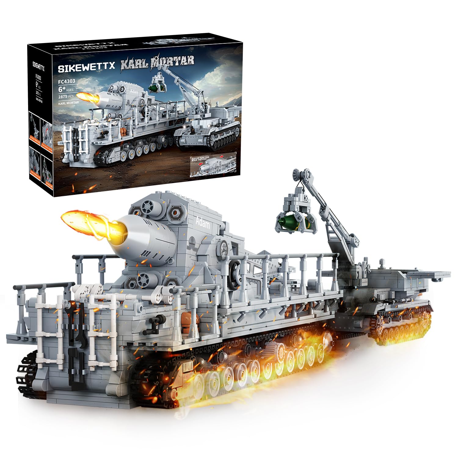 Amazon.com: Karl Heavy Mortar Tank Building Block Set 2875 Pieces