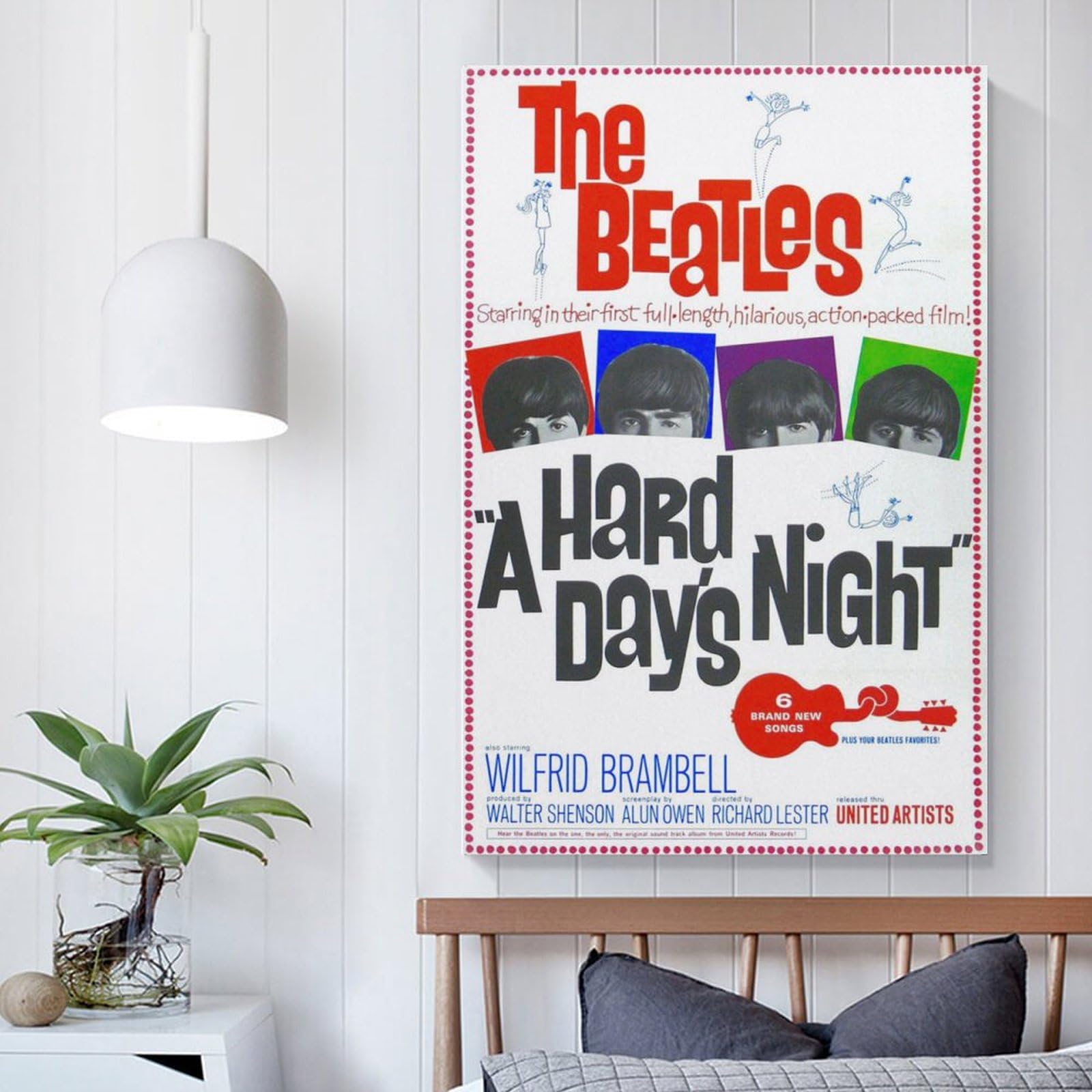 Amazon.co.jp: A Hard Day's Night古典映画のポスタービートルズが