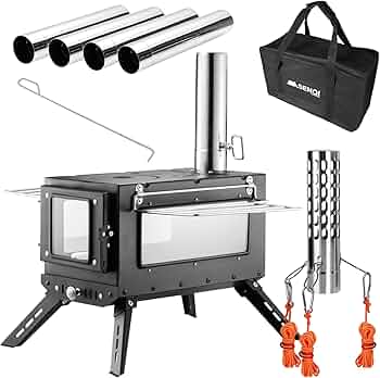 Amazon.co.jp: SENQI 薪ストーブ キャンプ テント コンロ ステンレス