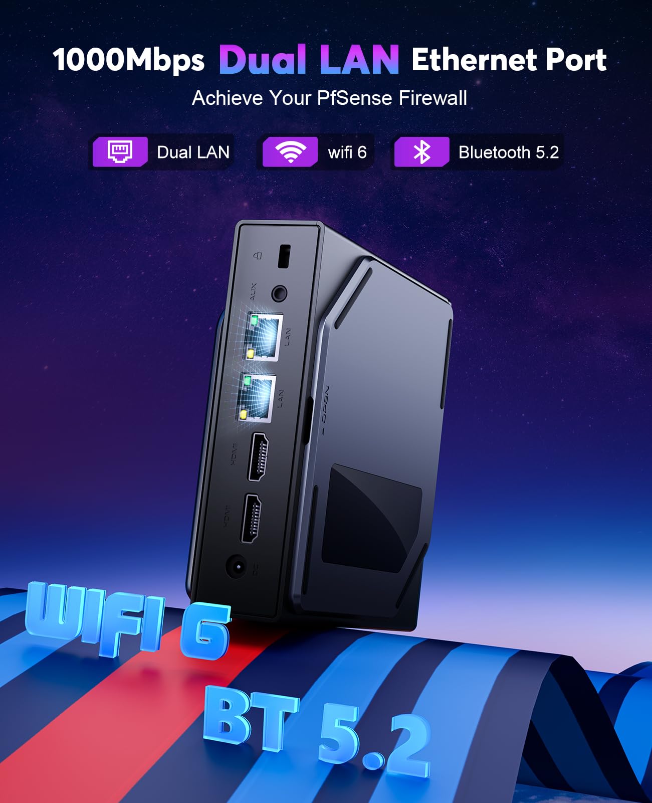 Amazon.co.jp: ACEMAGIC S1 Mini PC Dual Nic with DIY LCD Display