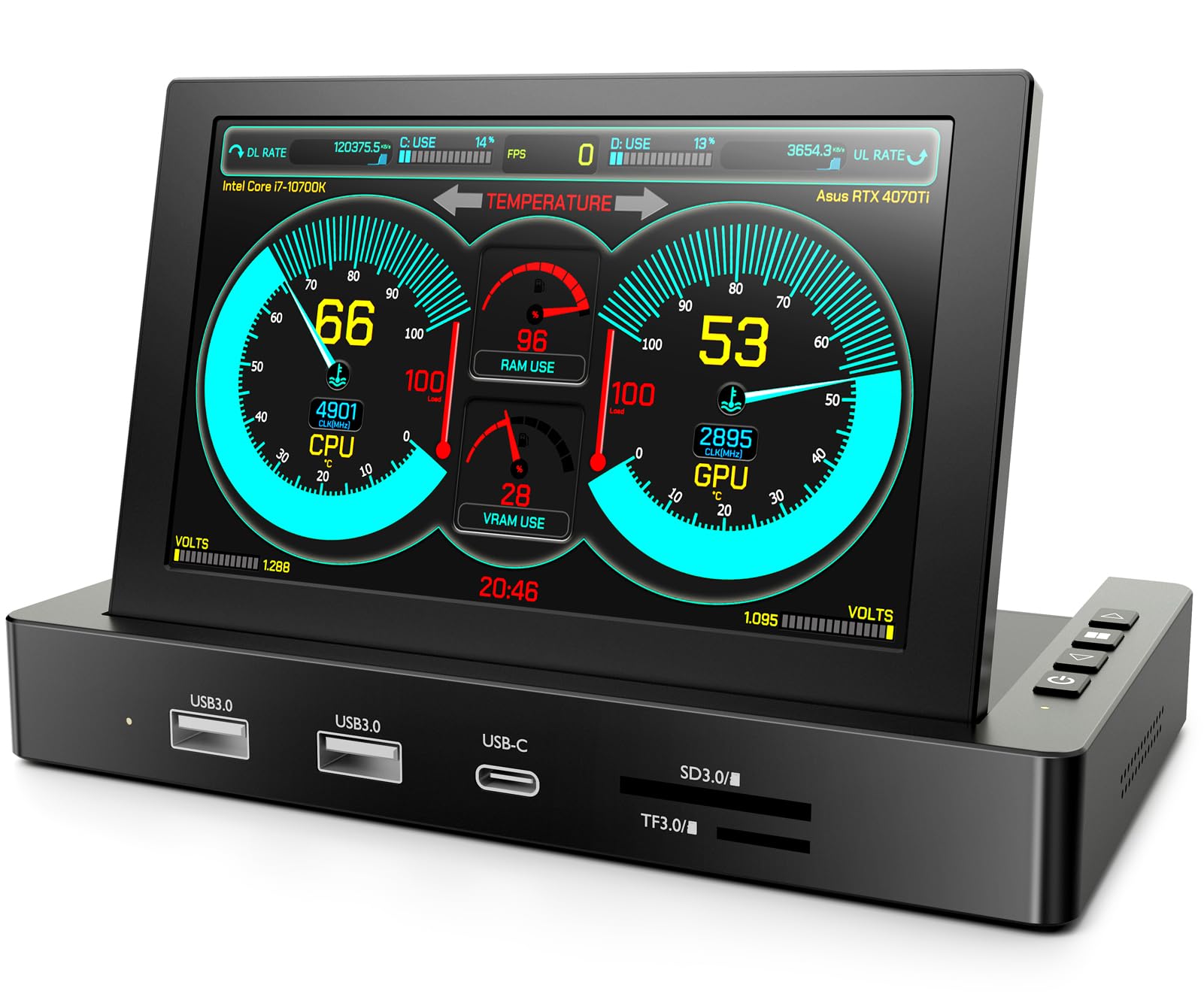 Amazon.co.jp: ミニモニター 5インチ 小型モニター USB ハブ