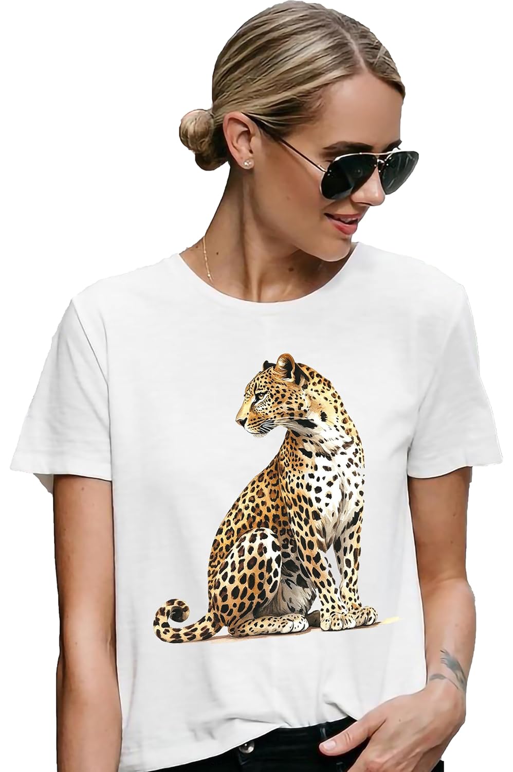 Buy VLAM Stylish Graphic Leopard Printed T-Shirt | Trendy