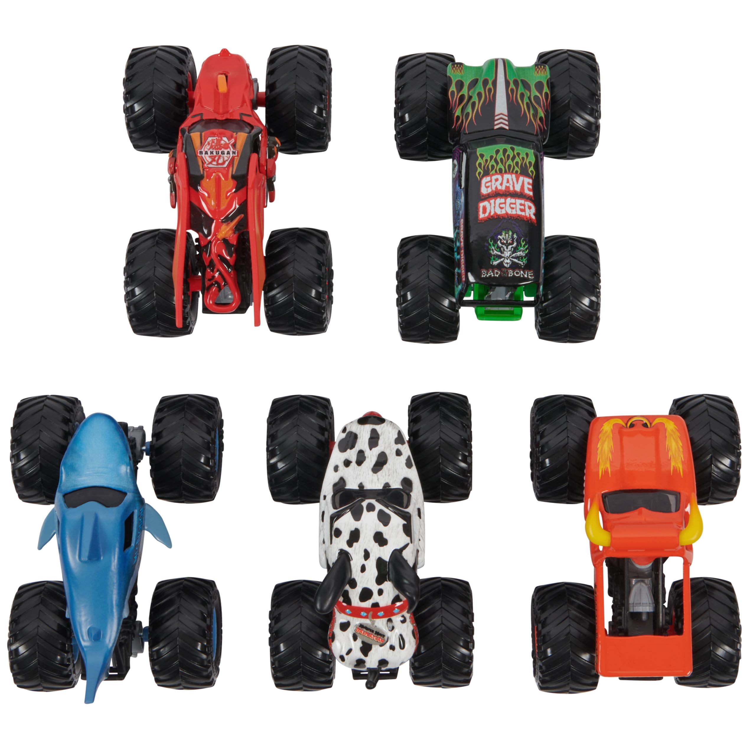 Amazon.com: Monster Jam, Official Pit Party 5-Pack of 1:64 Scale