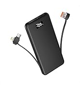 Amazon | Auskang モバイルバッテリー Lightning/Type-Cケーブル内蔵