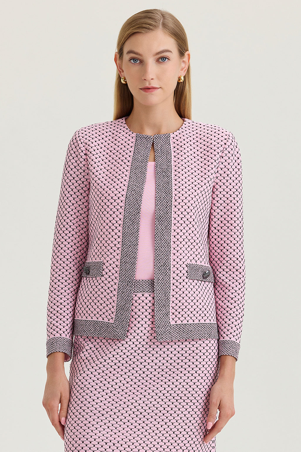 Family Savvy Heritage Shell Stitch Knit Jacket | Ming Wang