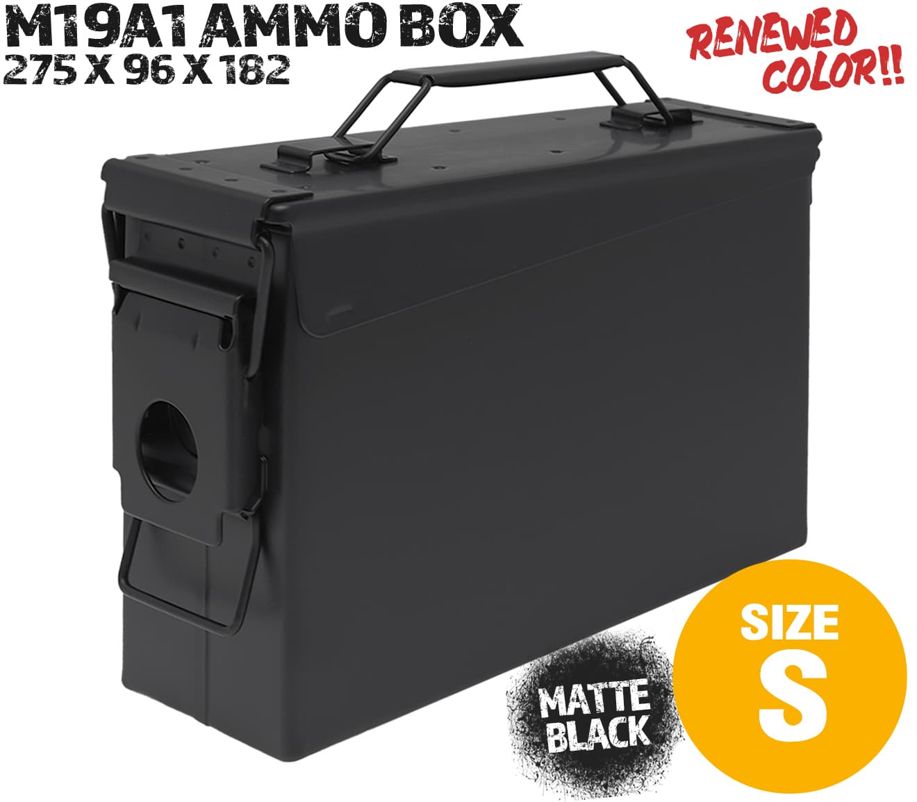 MILITARY-BASE(ミリタリーベース)PA108タイプ SAW アンモボックス [BK