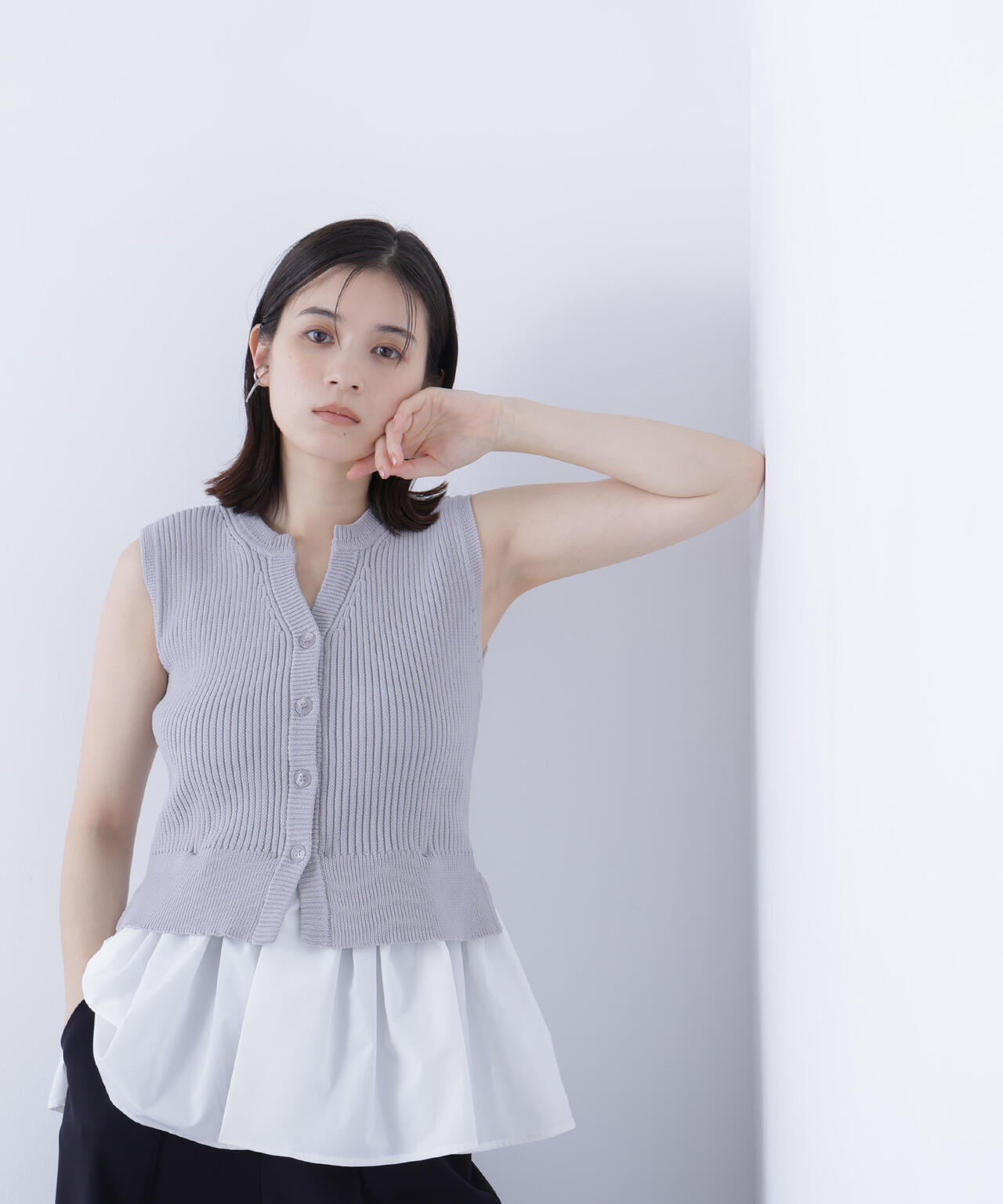 2wayドッキングペプラムベスト | NATURAL BEAUTY BASIC（ナチュラル