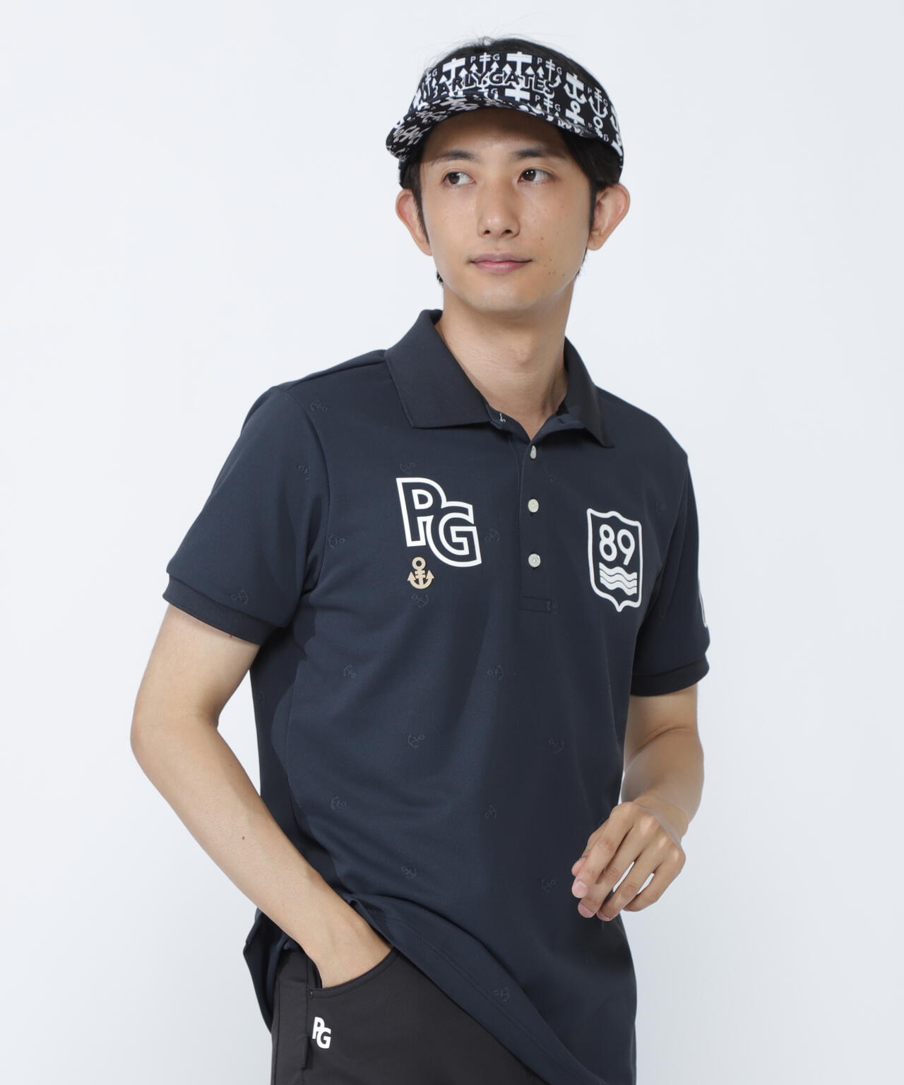 ストレッチカノコアンカージャガード半袖ポロシャツ | PEARLY GATES