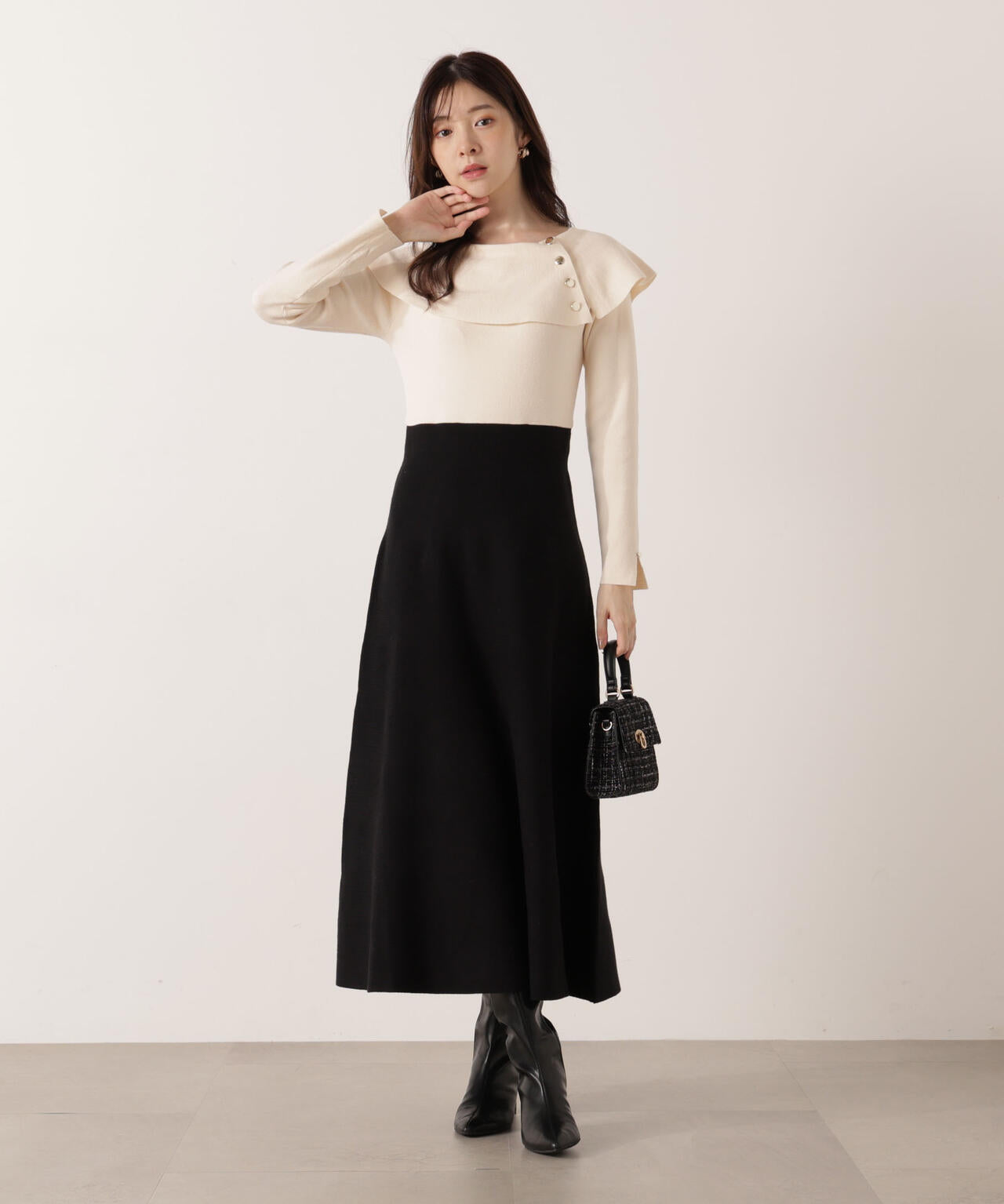 ケープニットワンピース【WEB・一部店舗限定】 | PROPORTION BODY