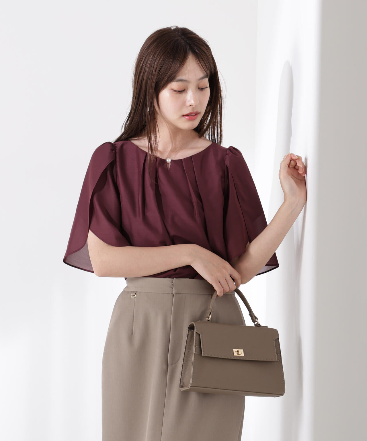 パールポイントフレアスリーブブラウス | PROPORTION BODY DRESSING