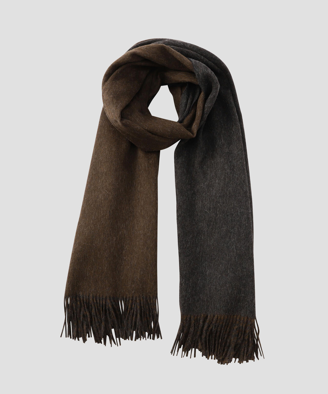 THE INOUE BROTHERS / TWO-COLOUR LARGE BRUSHED STOLE | THE LIBRARY