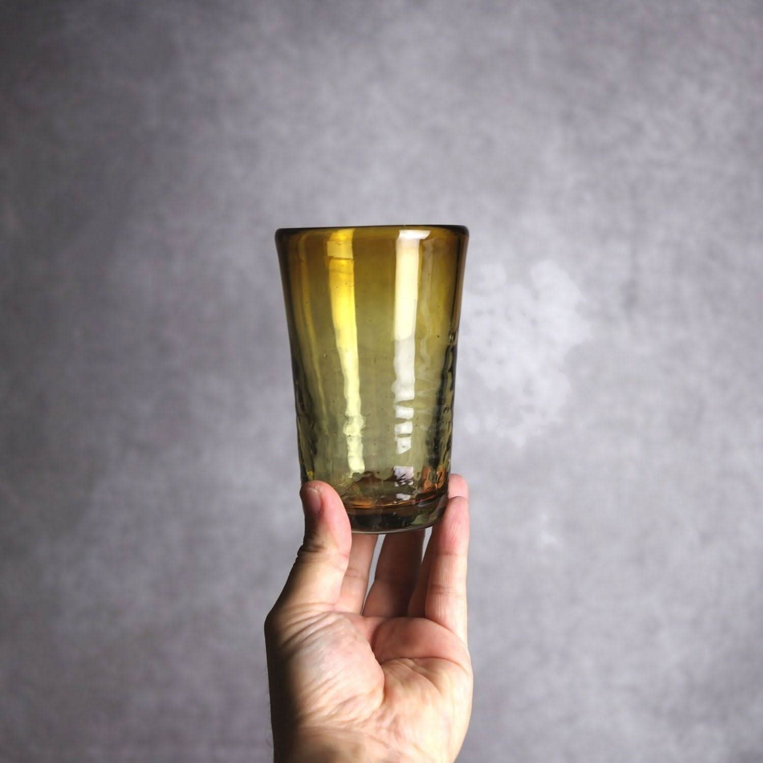 ノーマルグラス 大 ブラウン 琉球ガラス ガラス工房清天｜ガラス工房