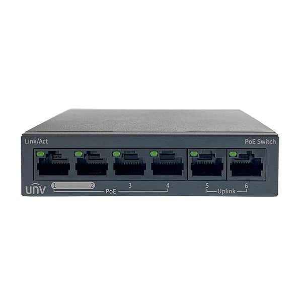 UNV 4-Port Power over Ethernet (PoE) Switch with 2 Additional