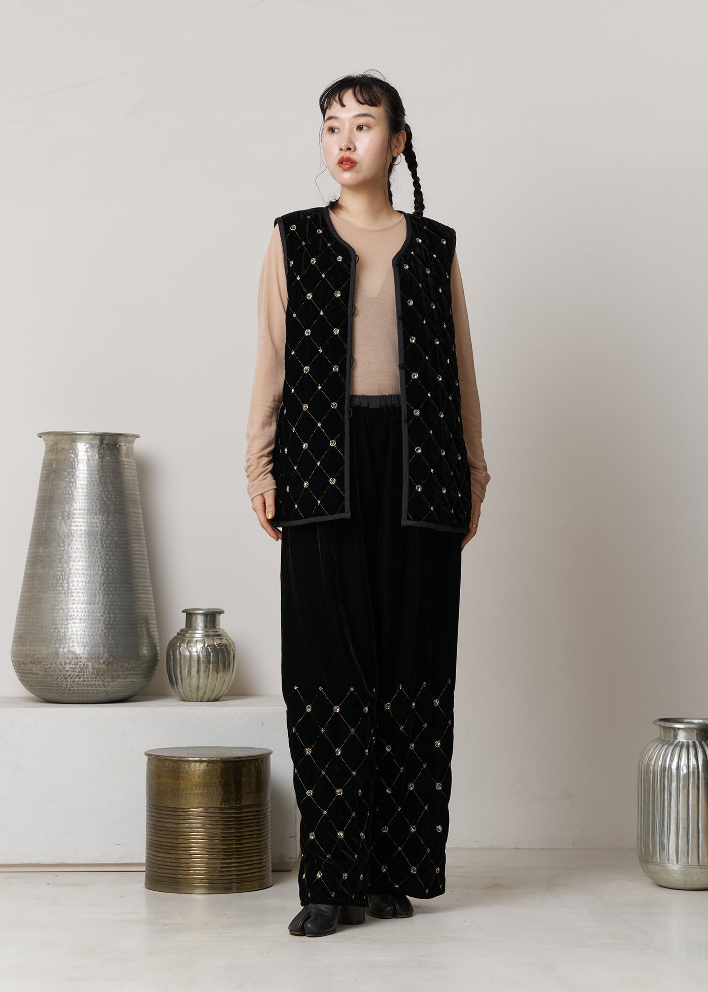 Parveen Beads Embroideryroidery Pants | Pasand by ne Quittez pas