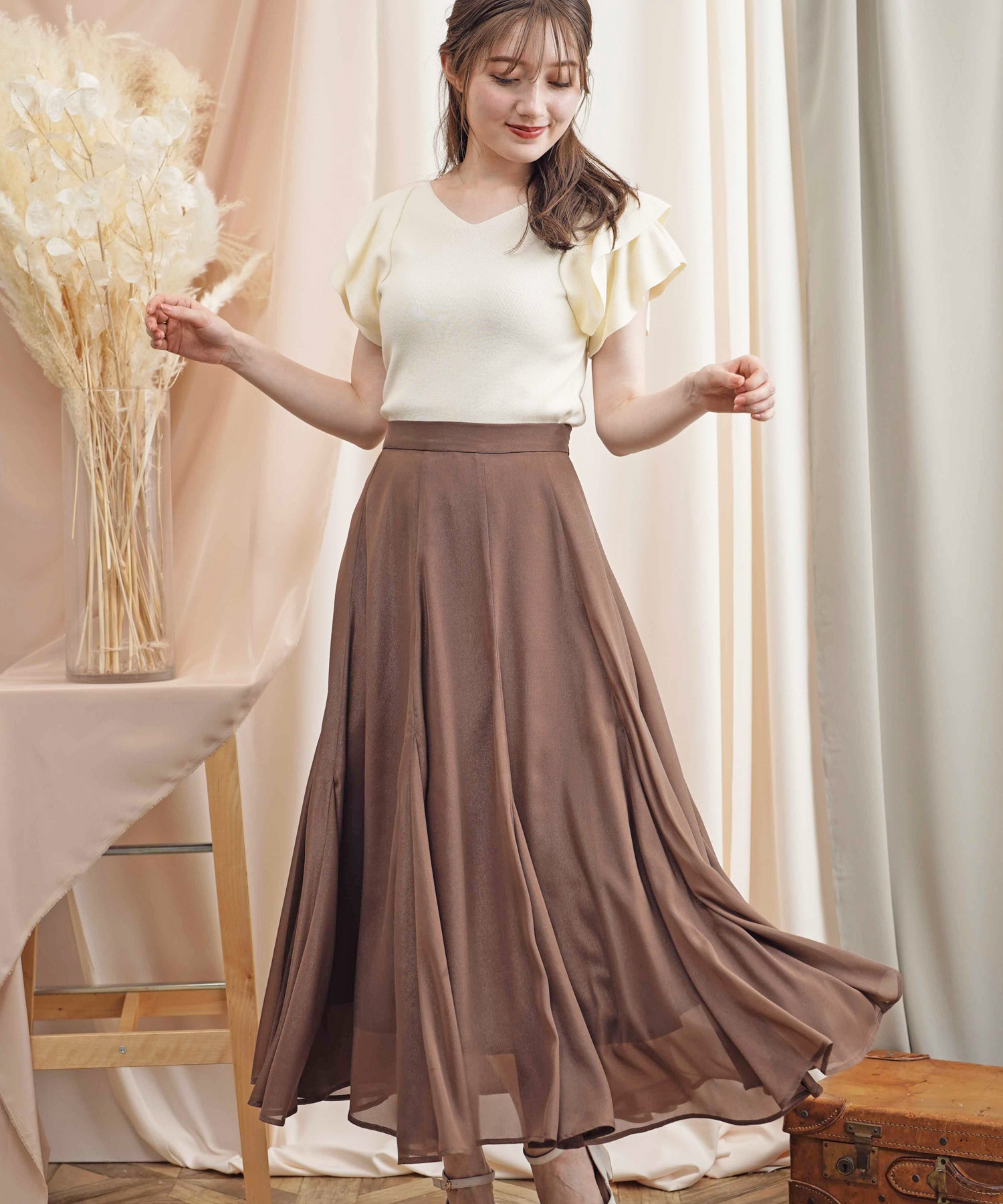 シャイニー切替フレアスカート | フレアスカート | NOELA OFFICIAL WEB