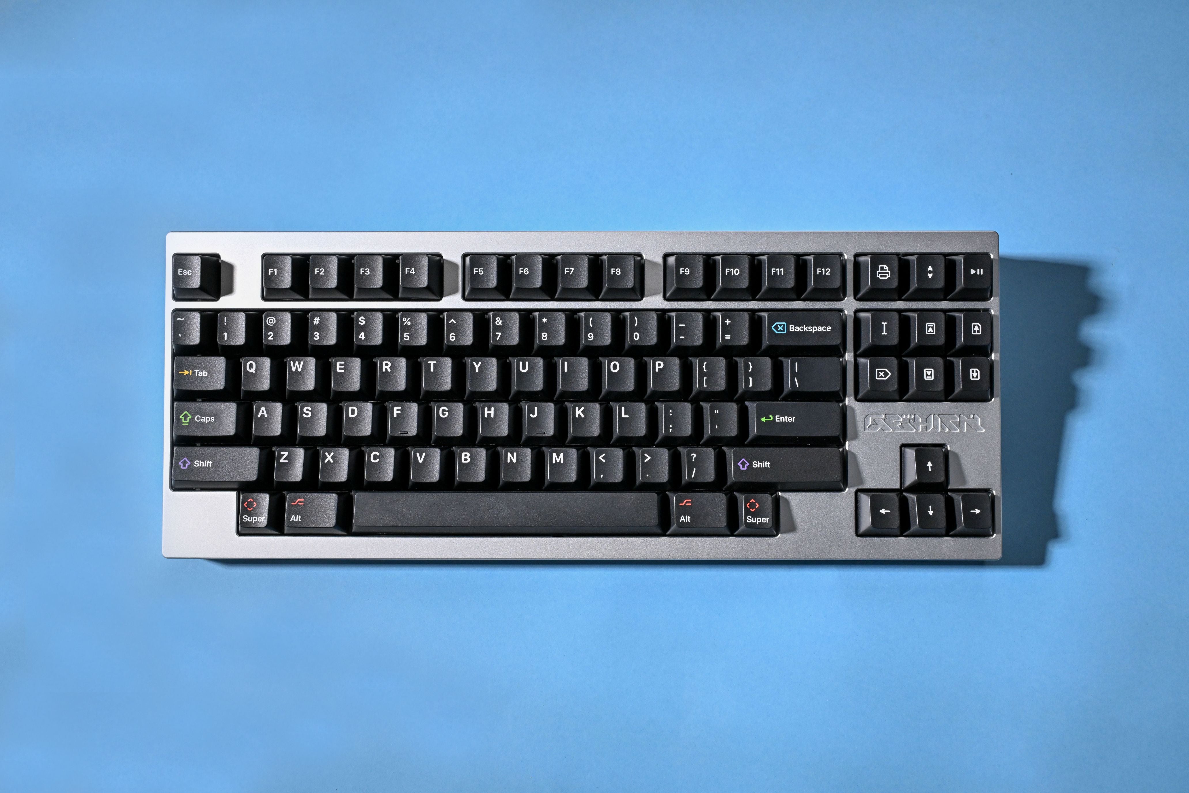 In Stock) KAP White on Black Keyset