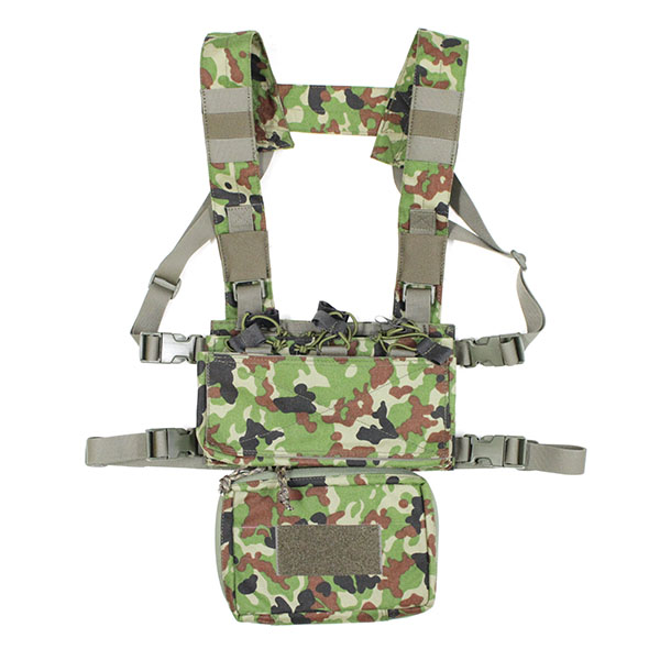 TAYLOR&STONER TS19 Chest Rig- Six AR Mag w/Front Pack- JSDF Camo