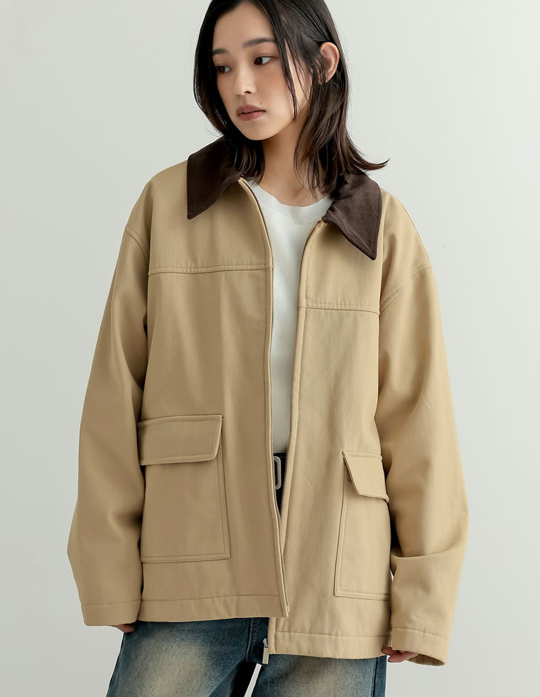 コーデュロイカラーカバーオールジャケット - ジャケット/アウター通販