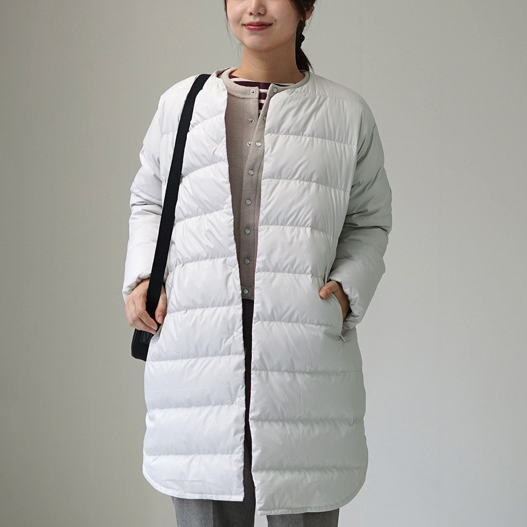 ORCIVAL（オーシバル） ラウンドネック ロング ダウンコート