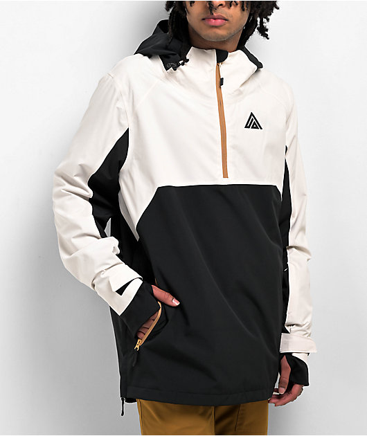 Aperture Atlas Black & White 10K Anorak Snowboard Jacket | Zumiez